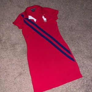 Ralph Lauren Sport Red and Blue Polo Dress